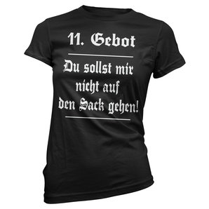 11- Gebot Damen T-Shirt Schwarz Louis unter Freizeitbekleidung > T-Shirts & Poloshirt