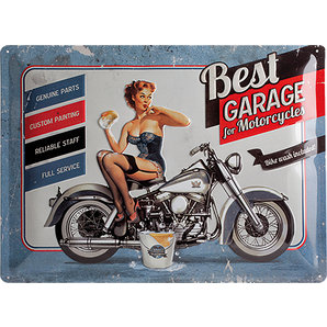 Blechschild Best Garage Masse: 40x30cm Nostalgic Art