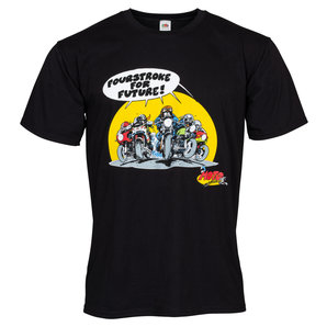 Motomania Fourstroke For Future T-Shirt Schwarz unter Freizeitbekleidung > T-Shirts & Poloshirt